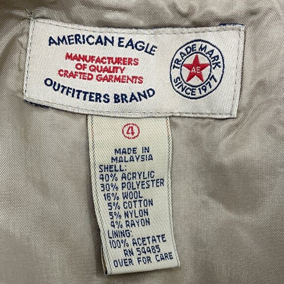 American Eagle Women Plaid Mini Skirt Red Button-Front Pockets Size 4 - New - Picture 6 of 7